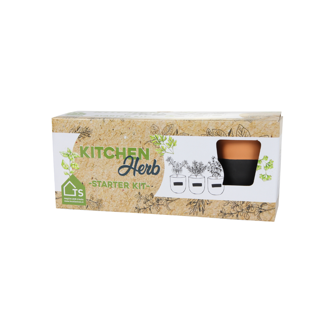 3 pc Terracotta Herb Pot gift set