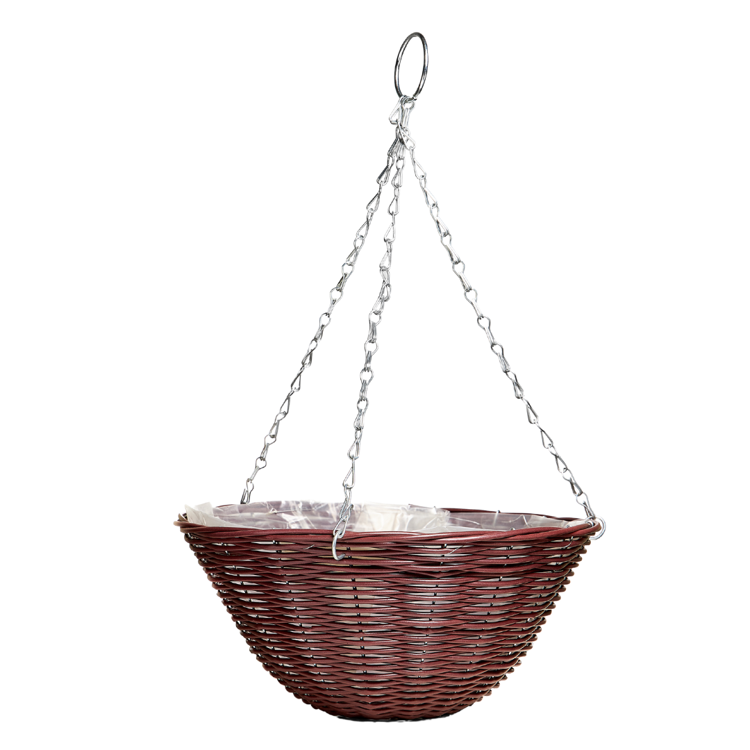 Good Roots Rattan Effect Hanging Basket